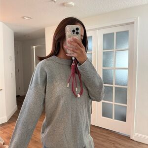 Abercrombie & Fitch Light Gray Ribbed Sweater
